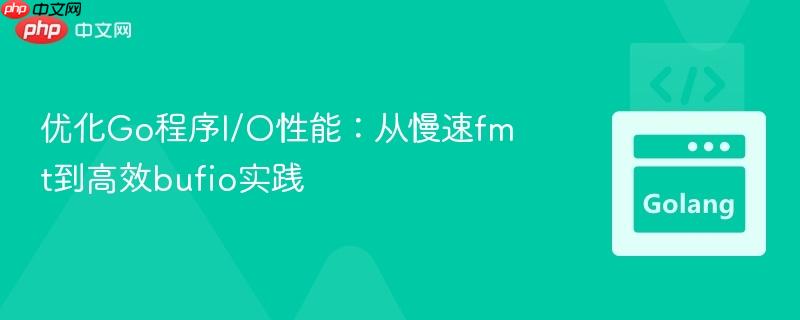优化Go程序I/O性能：从慢速fmt到高效bufio实践
