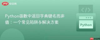 Python函数中返回字典键名而非值：一个常见陷阱与解决方案