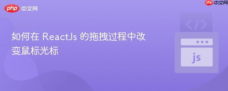 如何在 reactjs 的拖拽過程中改變鼠標光標