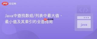 Java中查找数组/列表中最大值、最小值及其索引的全面指南
