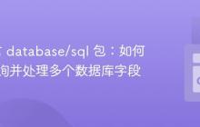 Go语言 database/sql 包：如何高效查询并处理多个数据库字段