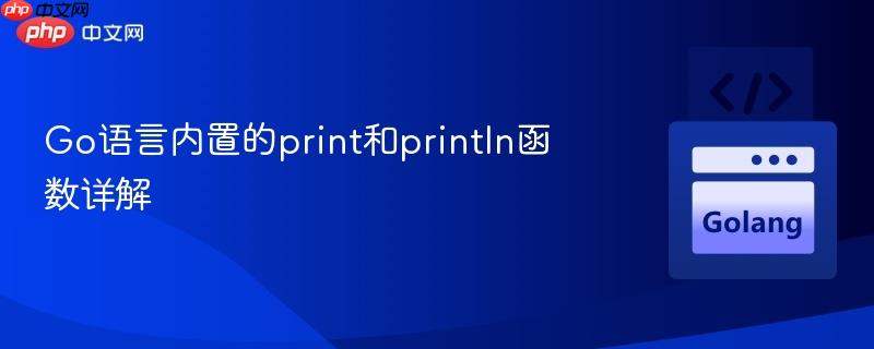 Go语言内置的print和println函数详解