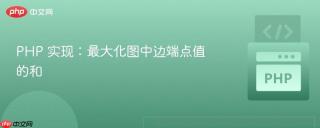 PHP 实现：最大化图中边端点值的和