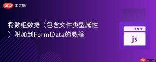 将数组数据（包含文件类型属性）附加到FormData的教程