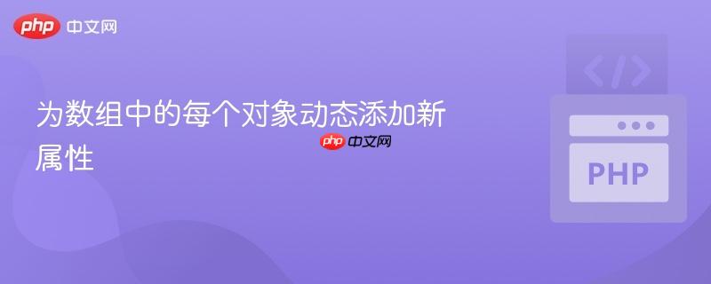 为数组中的每个对象动态添加新属性