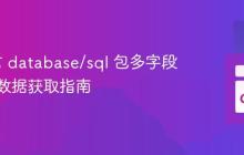Go语言 database/sql 包多字段查询与数据获取指南