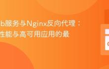 Go Web服务与Nginx反向代理：构建高性能与高可用应用的最佳实践