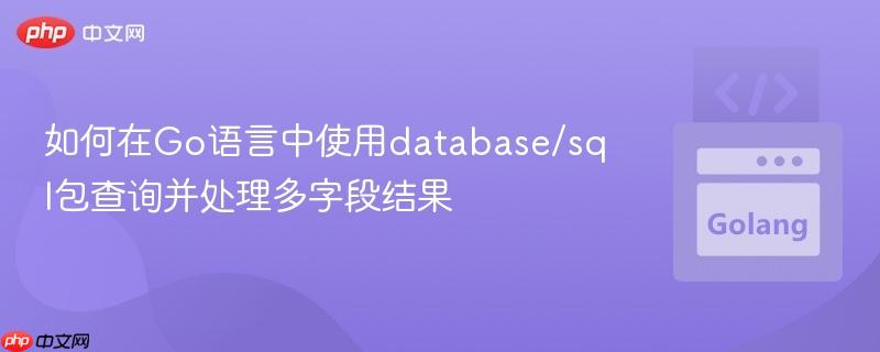 如何在Go语言中使用database/sql包查询并处理多字段结果
