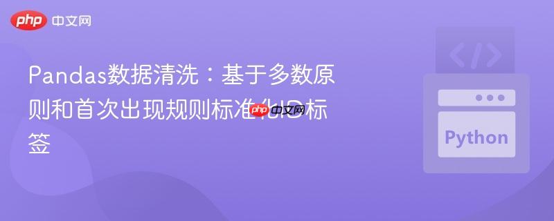 Pandas数据清洗:基于多数原则和首次出现规则标准化ID标签
