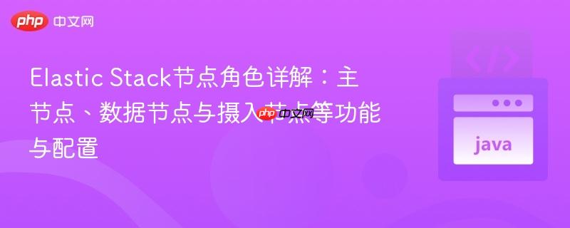 Elastic Stack节点角色详解:主节点、数据节点与摄入节点等功能与配置