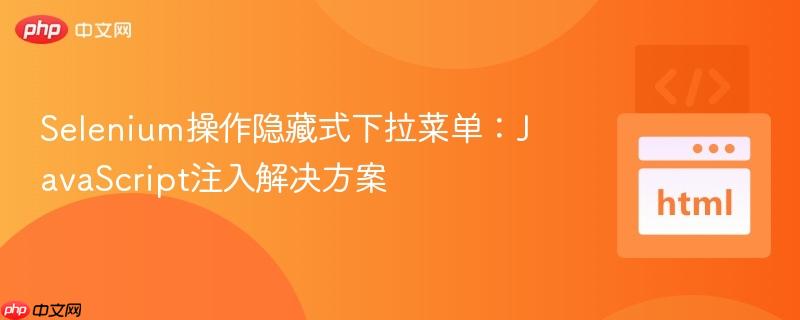 Selenium操作隐藏式下拉菜单：JavaScript注入解决方案