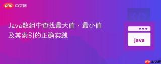 Java数组中查找最大值、最小值及其索引的正确实践