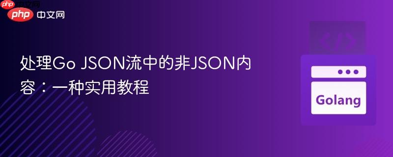 处理go json流中的非json内容:一种实用教程