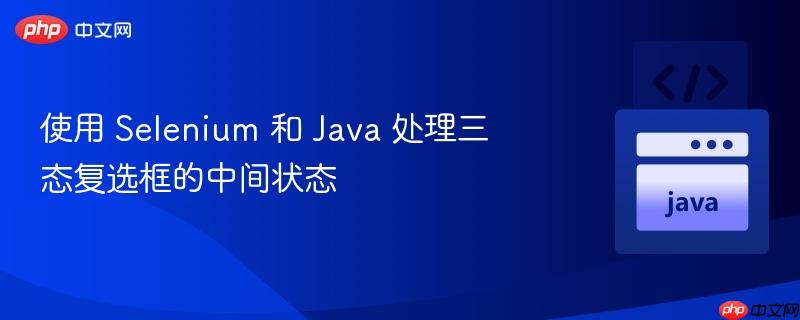 使用 Selenium 和 Java 处理三态复选框的中间状态