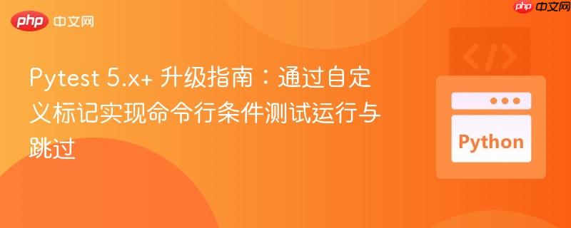 Pytest 5.x+ 升级指南：通过自定义标记实现命令行条件测试运行与跳过
