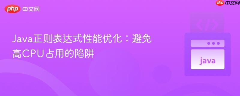 Java正则表达式性能优化:避免高CPU占用的陷阱