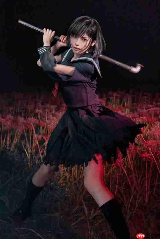 《寂静岭f》女主COS！裙子破损手拎水管