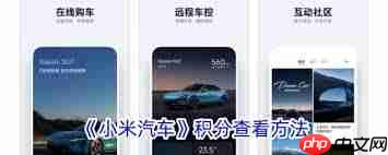 小米汽车app积分有啥用途