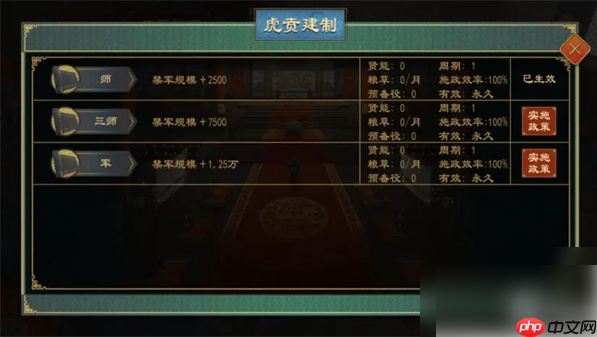 大周列国志禁军怎么建立 大周列国志畿辅禁军功能玩法介绍说明