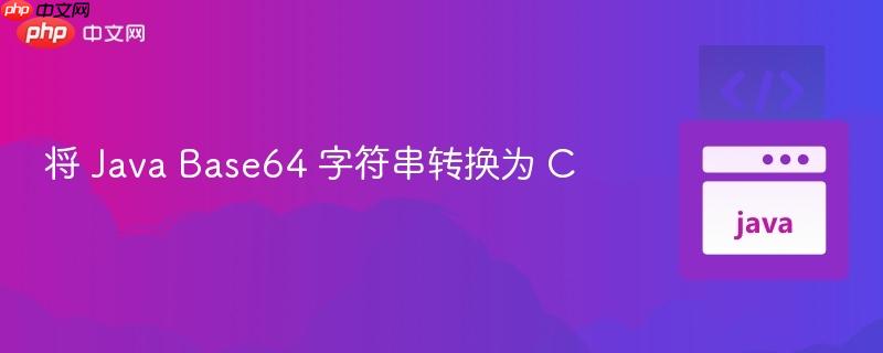 将 java base64 字符串转换为 c