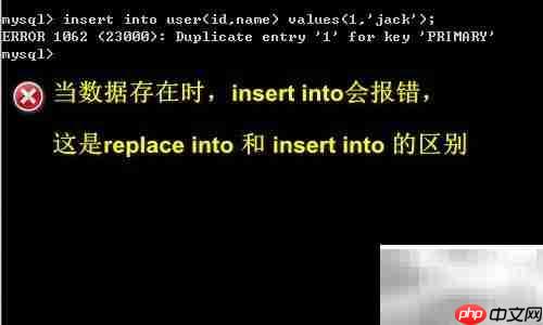 MySQL中REPLACE INTO用法解析