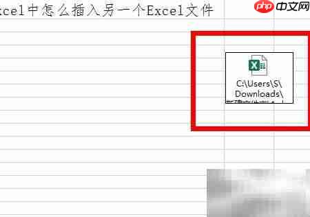 Excel中插入文件附件方法