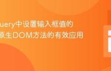 解决jQuery中设置输入框值的问题:原生DOM方法的有效应用