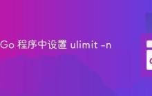 如何在 Go 程序中设置 ulimit -n