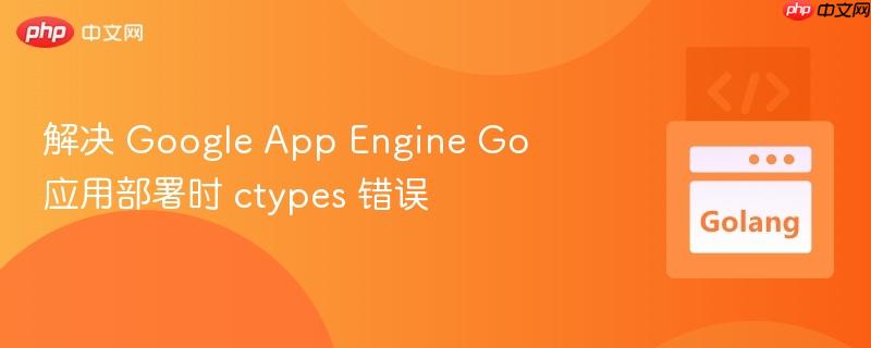 解决 Google App Engine Go 应用部署时 ctypes 错误