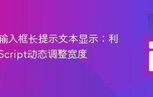 HTML输入框长提示文本显示:利用JavaScript动态调整宽度