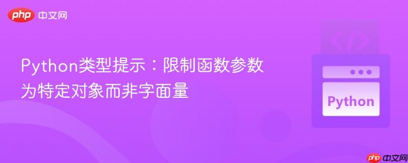 Python类型提示：限制函数参数为特定对象而非字面量