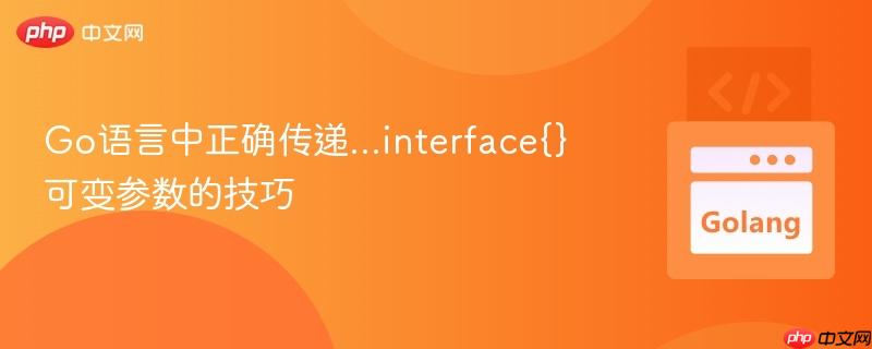 go语言中正确传递...interface{}可变参数的技巧