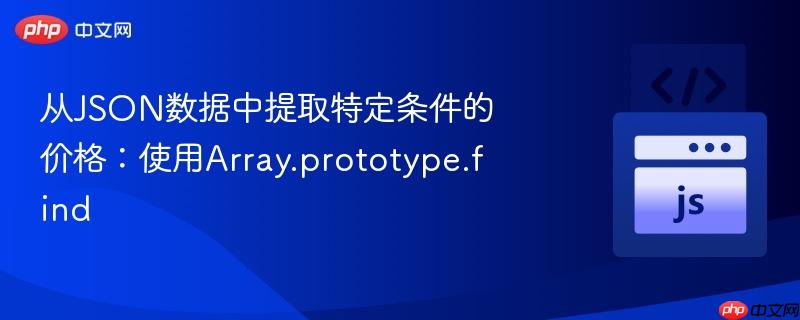 从JSON数据中提取特定条件的价格：使用Array.prototype.find
