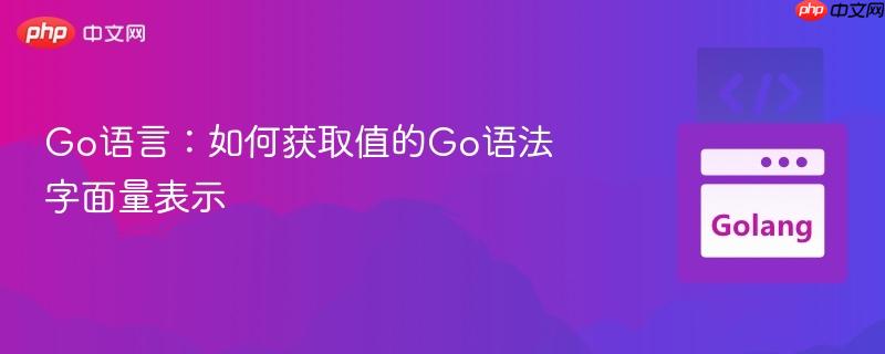 Go语言：如何获取值的Go语法字面量表示
