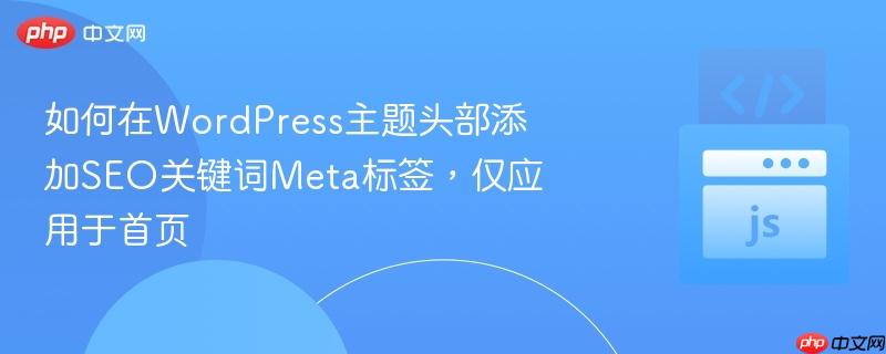 如何在WordPress主题头部添加SEO关键词Meta标签,仅应用于首页