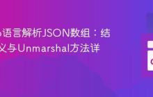 使用Go语言解析JSON数组：结构体定义与Unmarshal方法详解