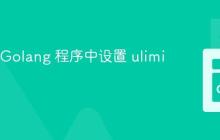 如何在 Golang 程序中设置 ulimit -n