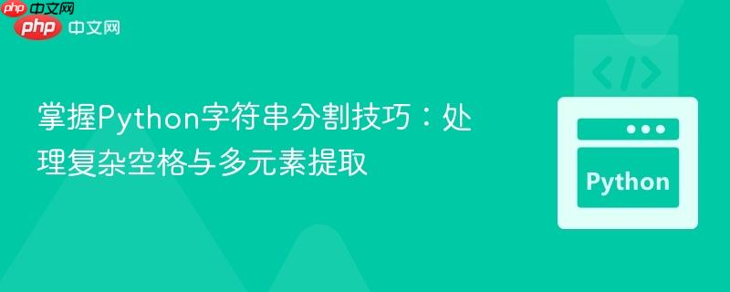 掌握Python字符串分割技巧:处理复杂空格与多元素提取