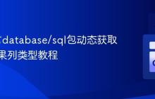 Go语言database/sql包动态获取查询结果列类型教程
