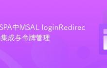 Vue.js SPA中MSAL loginRedirect的正确集成与令牌管理