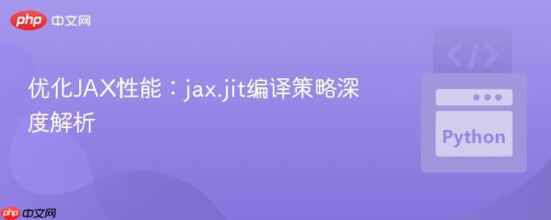 优化JAX性能：jax.jit编译策略深度解析