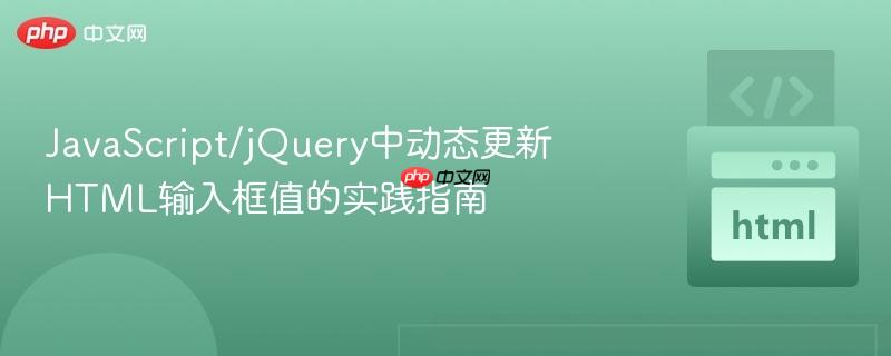 JavaScript/jQuery中动态更新HTML输入框值的实践指南