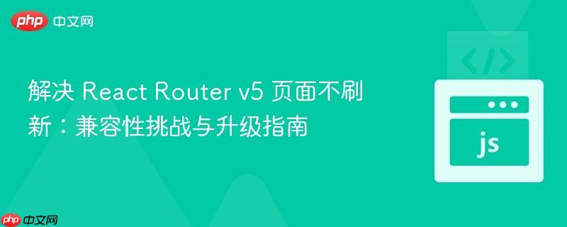 解决 React Router v5 页面不刷新：兼容性挑战与升级指南