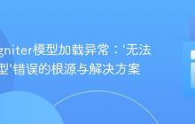 CodeIgniter模型加载异常：‘无法定位模型’错误的根源与解决方案