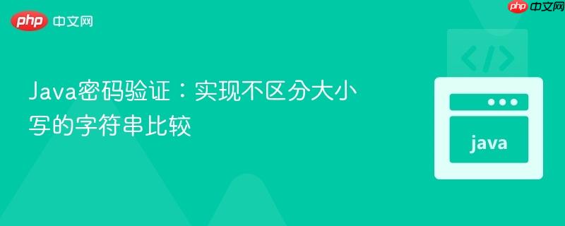 Java密码验证:实现不区分大小写的字符串比较