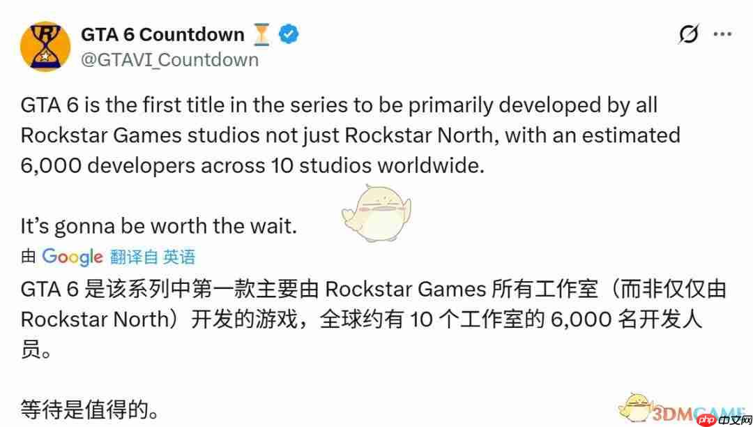 《GTA6》由10个工作室携手打造 R星印度有超过1600名开发者
