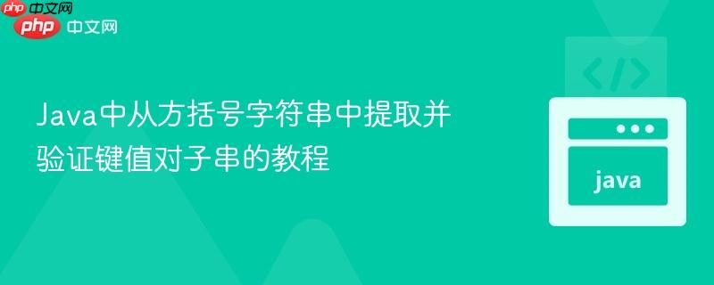 Java中从方括号字符串中提取并验证键值对子串的教程