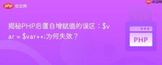 揭秘PHP后置自增赋值的误区：$var = $var++;为何失效？