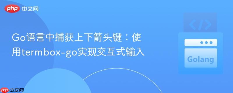 go语言中捕获上下箭头键：使用termbox-go实现交互式输入
