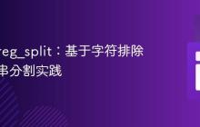 PHP preg_split：基于字符排除的字符串分割实践